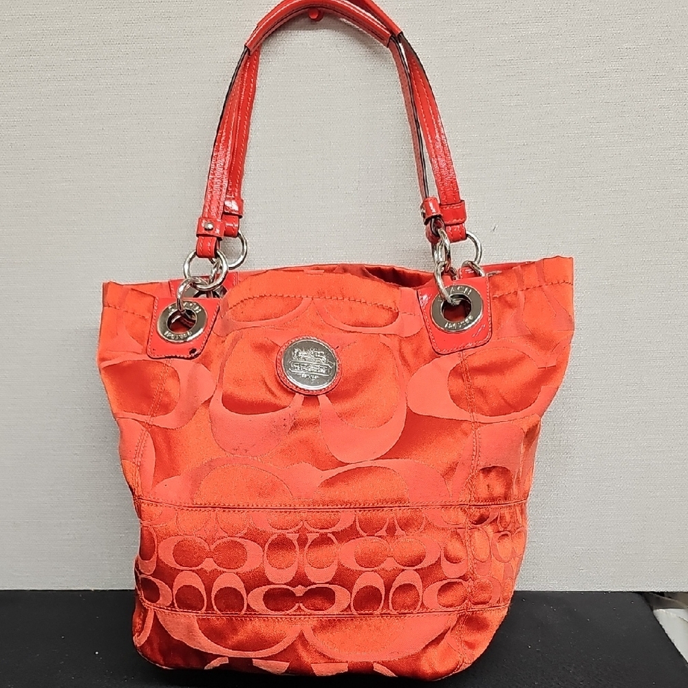 COACH 14449 ALEX CORAL PATENT TOTE BFPM-01-089